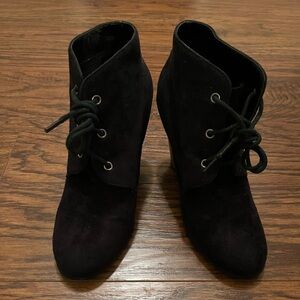 XX1 BLACK WOMENS CHIC SUEDE ANKLE BOOTIES